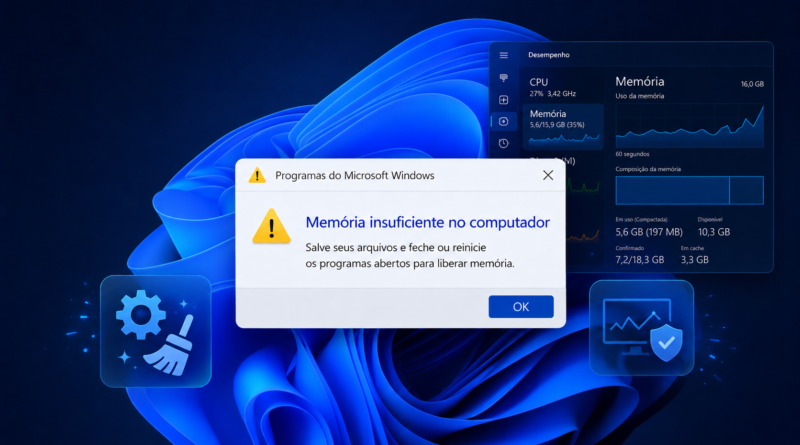 Como resolver o erro memoria insuficiente