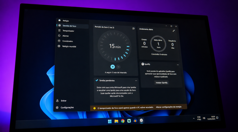 Modo Foco no Windows 11